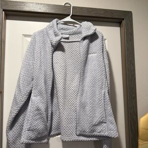 Columbia Light Gray Textured Hoodie